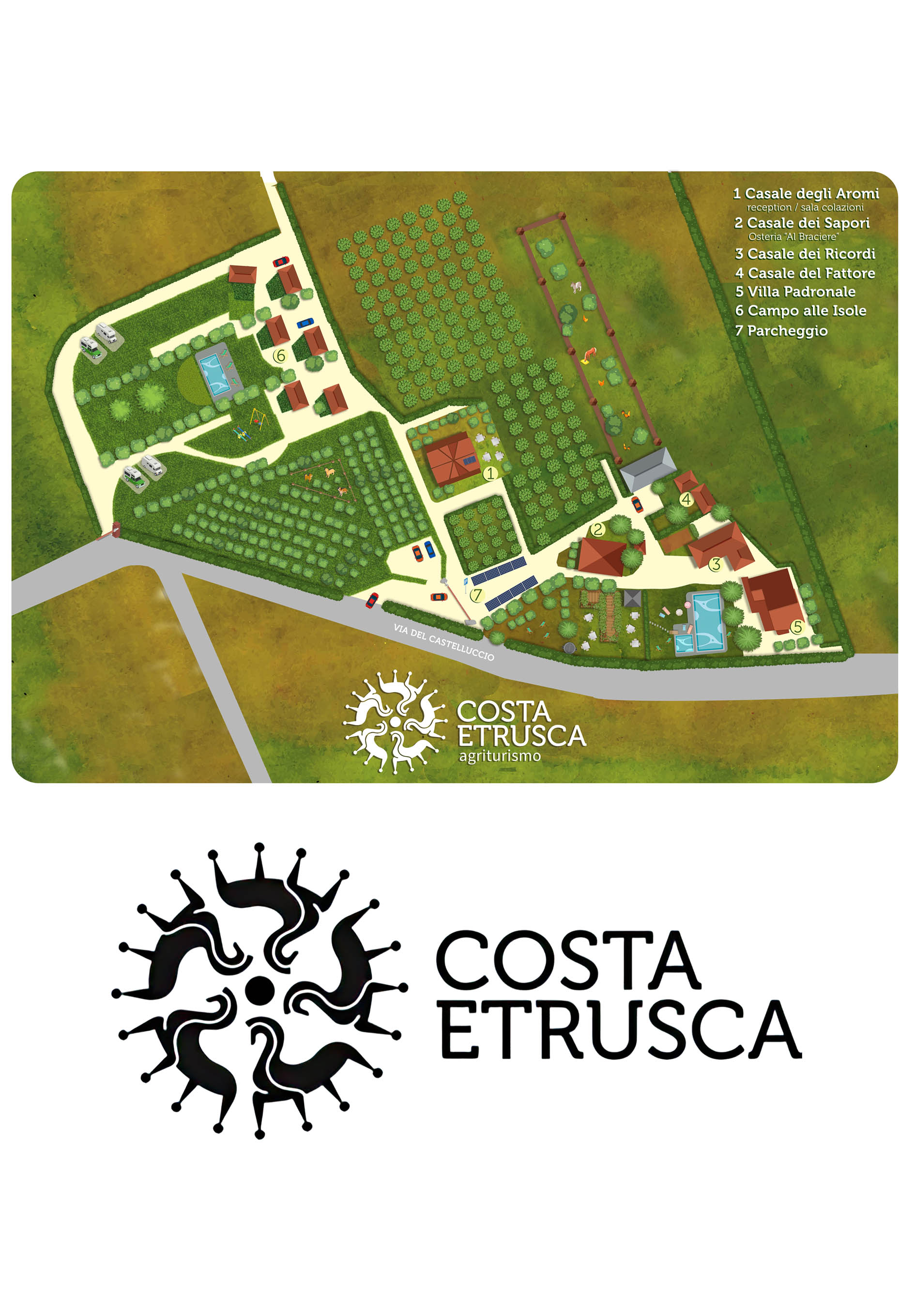 Cartina Costa Erusca Agriturismo
